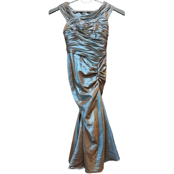 Xscape Gown Size 8 Green Brown Long Evening Formal Dress Ruched Mermaid Prom - Picture 1 of 5